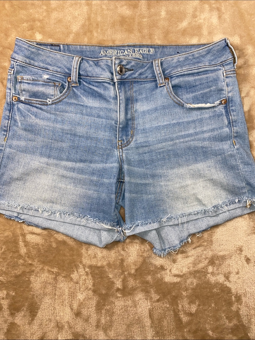 American Eagle Outfitters Faded Blue Denim Cutoff Shorts